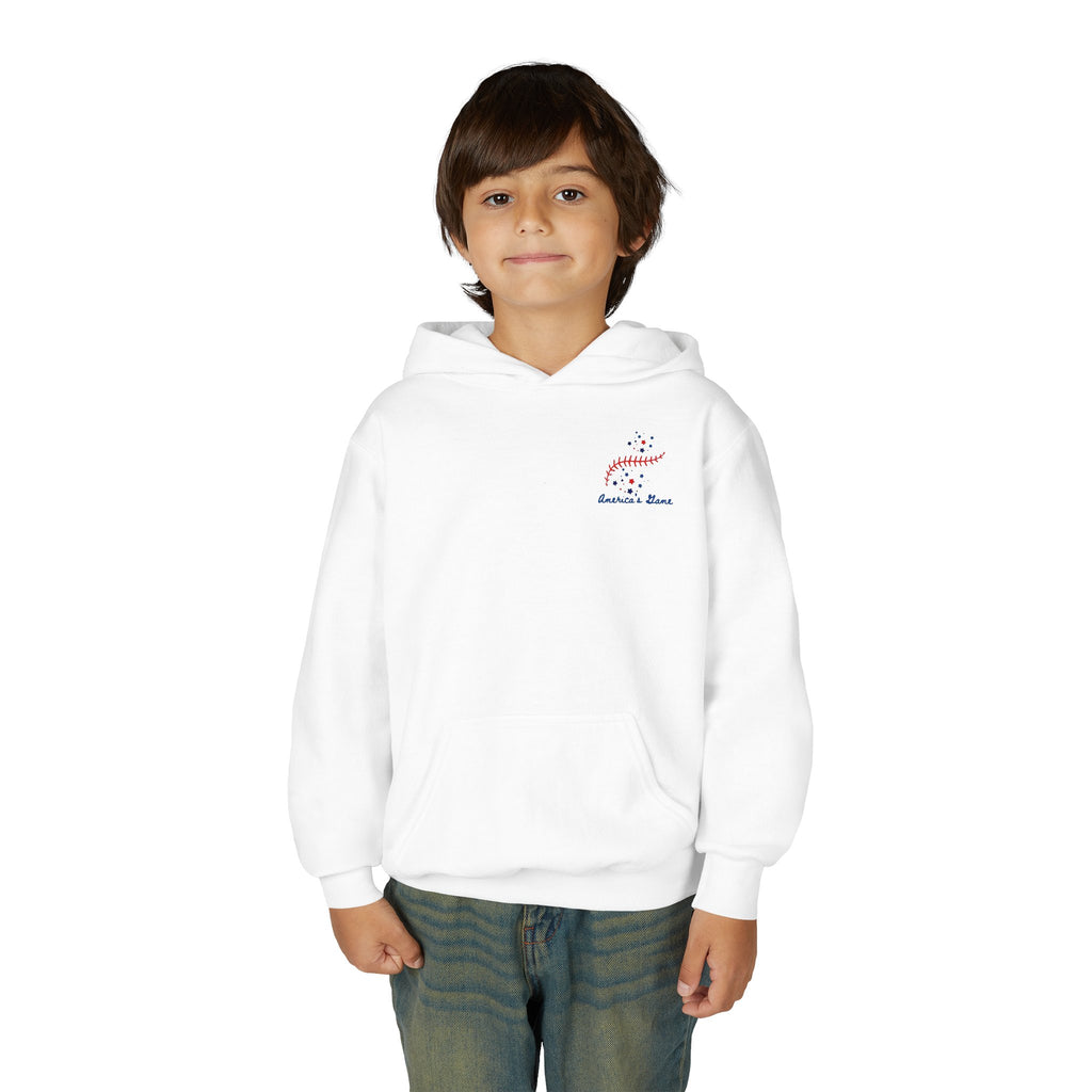 “Fireworks and Fireballs” White Youth Hoodie