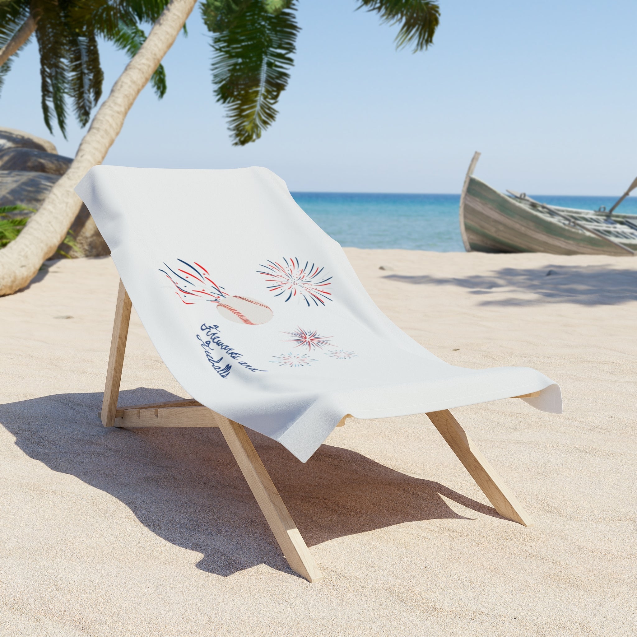 "Fireworks and Fireballs" Beach Towel