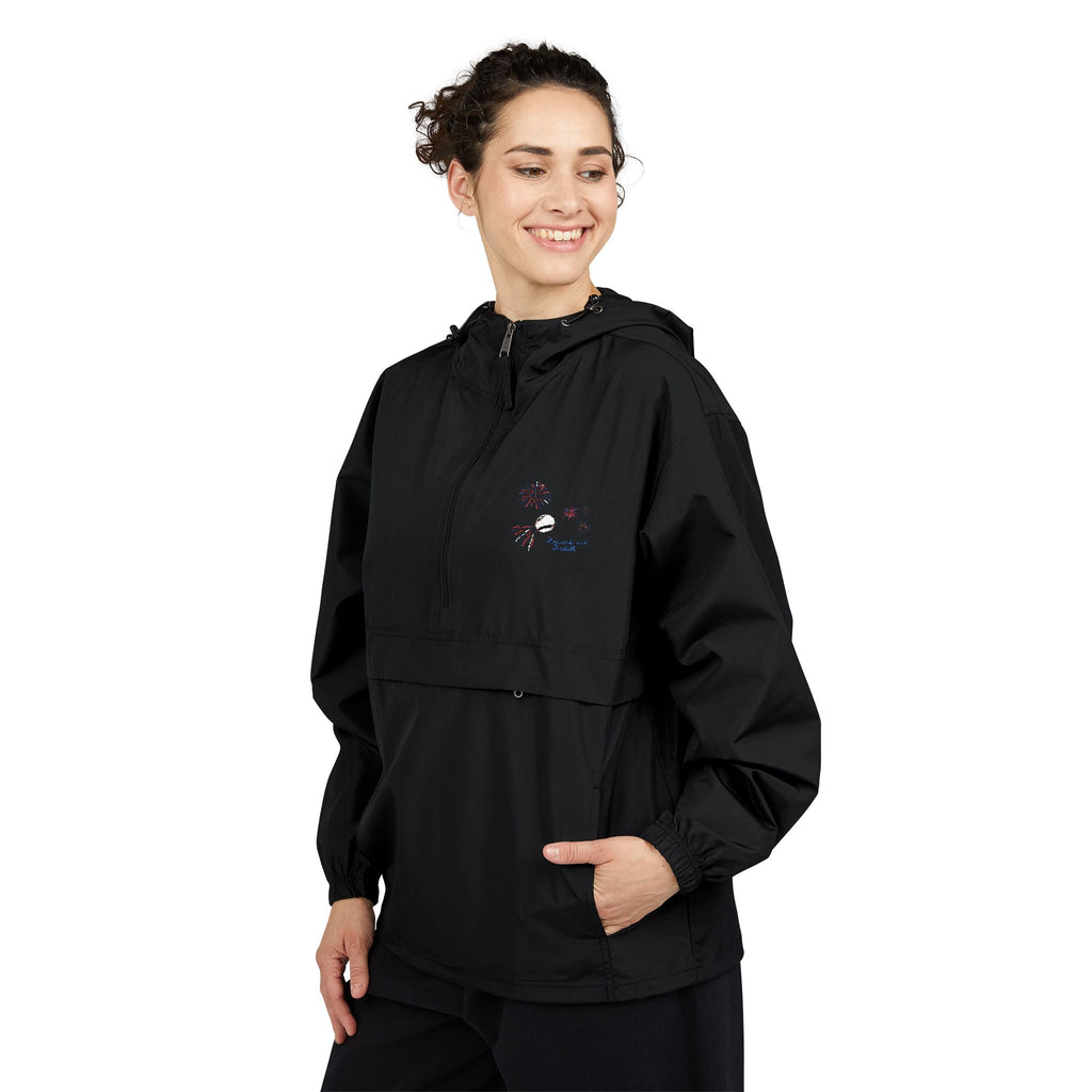 "Fireworks and Fireballs" Lightweight Black Jacket