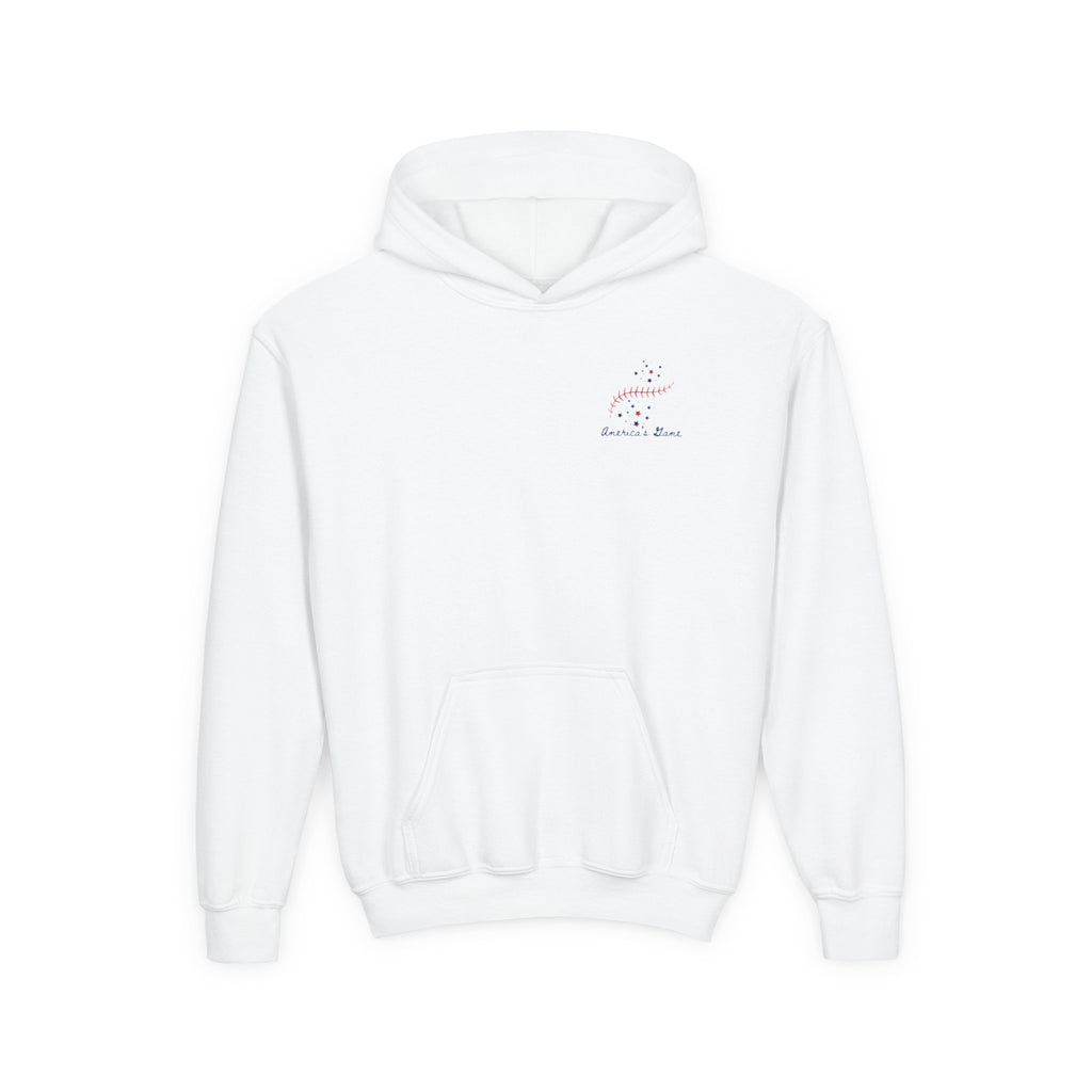 “Fireworks and Fireballs” White Youth Hoodie