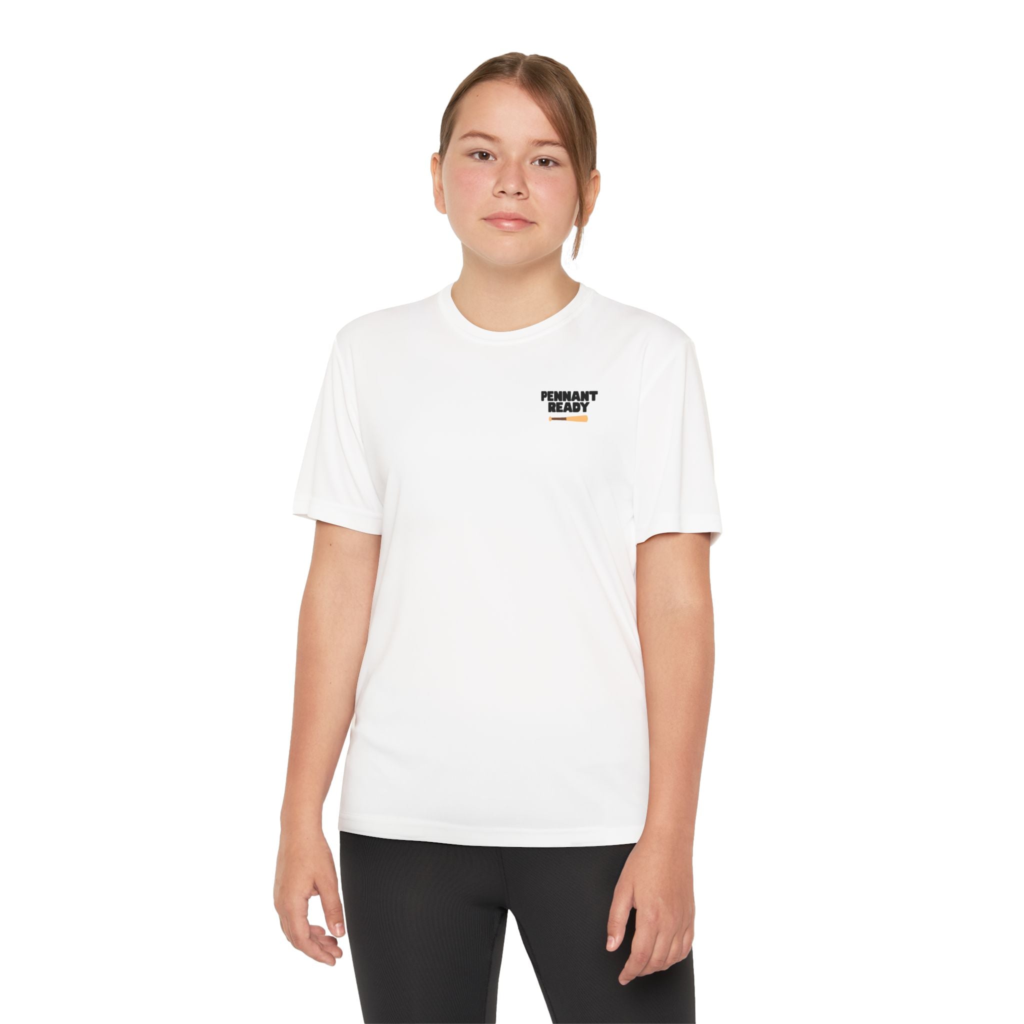 "Pennant Ready" White Youth Baseball Tee