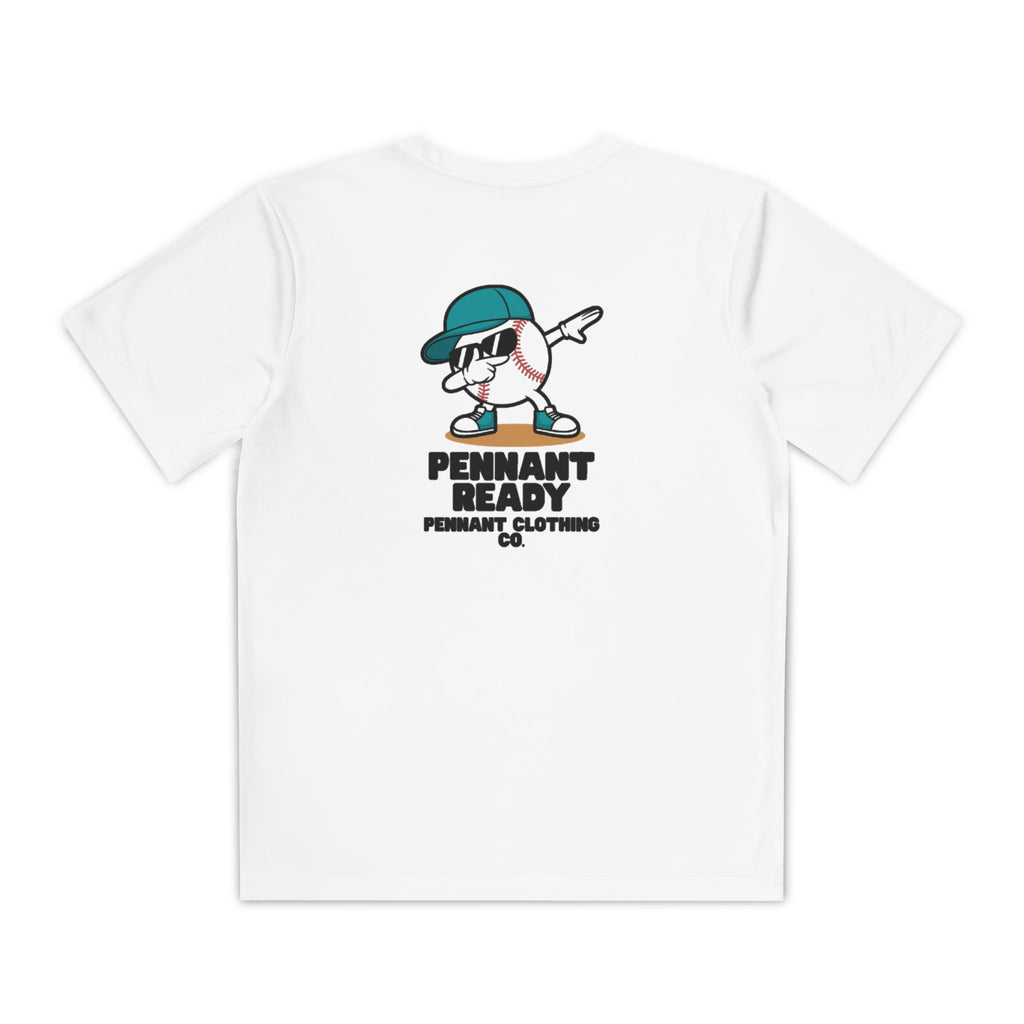 "Pennant Ready" White Youth Baseball Tee