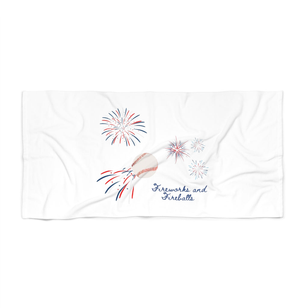 "Fireworks and Fireballs" Beach Towel