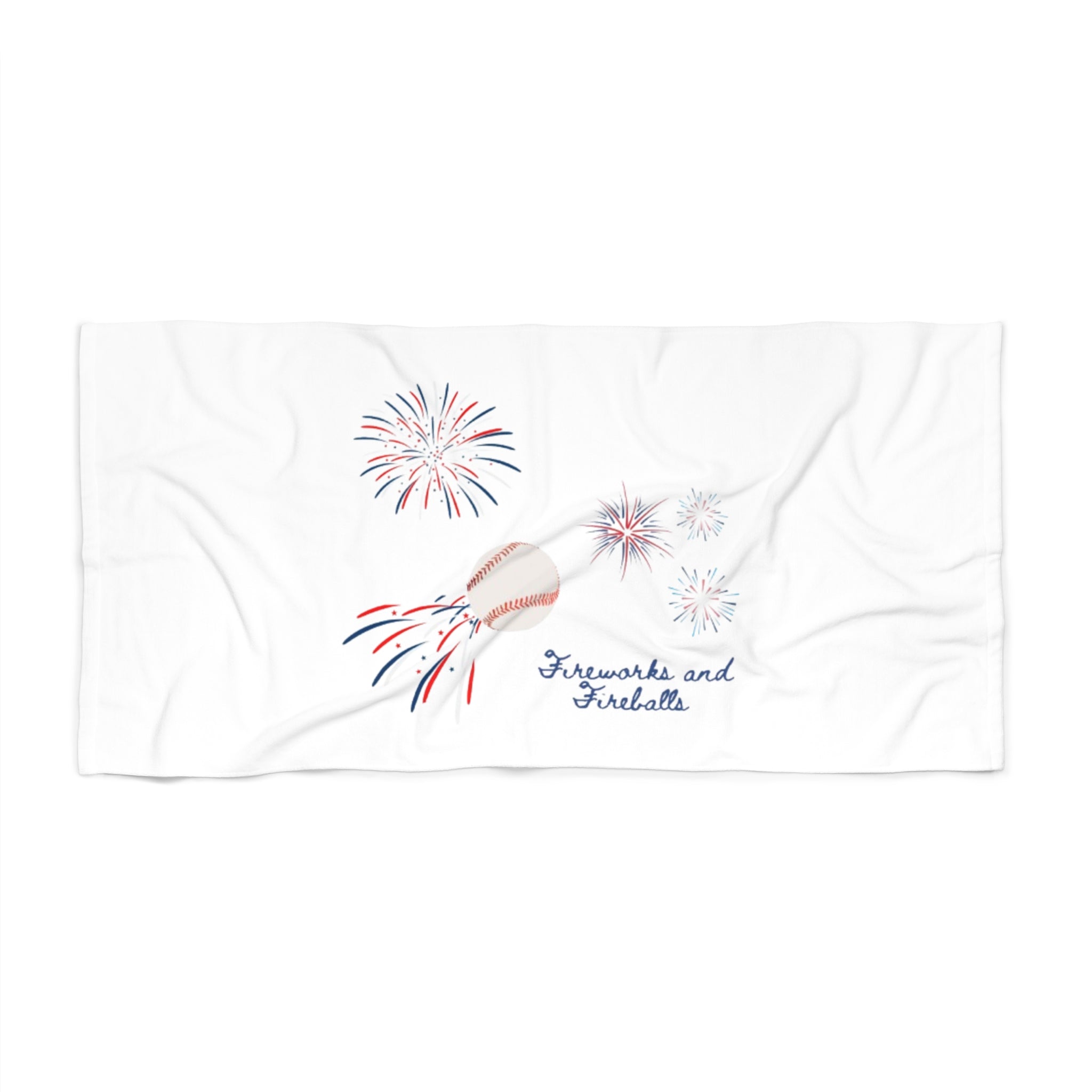 "Fireworks and Fireballs" Beach Towel