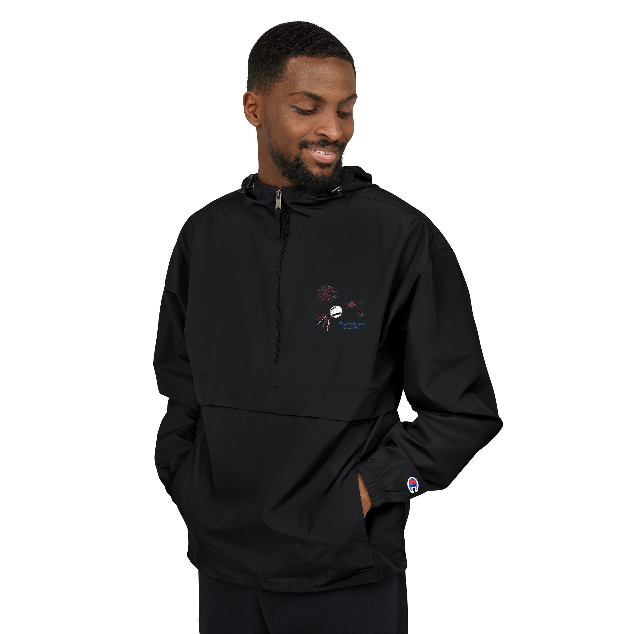 "Fireworks and Fireballs" Lightweight Black Jacket