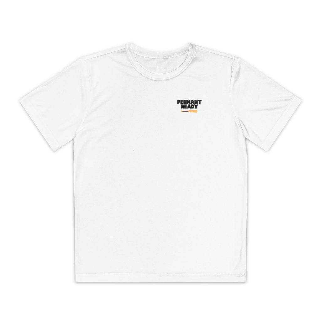 "Pennant Ready" White Youth Baseball Tee